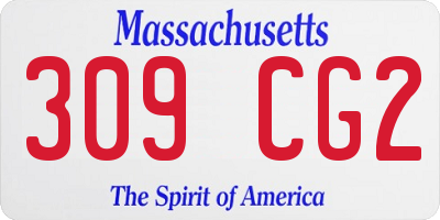 MA license plate 309CG2