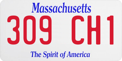 MA license plate 309CH1