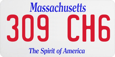 MA license plate 309CH6