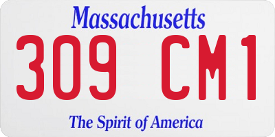 MA license plate 309CM1