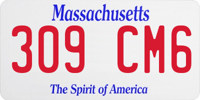 MA license plate 309CM6