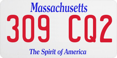 MA license plate 309CQ2
