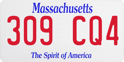 MA license plate 309CQ4