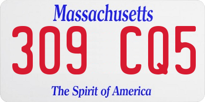 MA license plate 309CQ5
