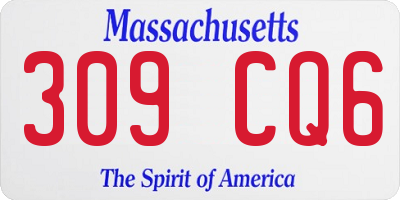MA license plate 309CQ6