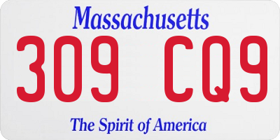 MA license plate 309CQ9