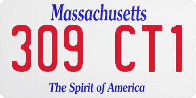 MA license plate 309CT1