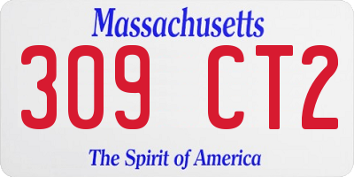 MA license plate 309CT2