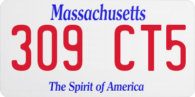 MA license plate 309CT5