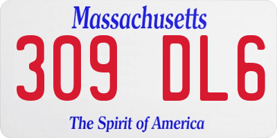 MA license plate 309DL6
