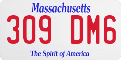 MA license plate 309DM6