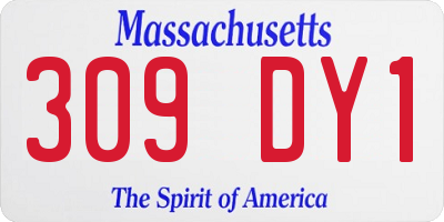 MA license plate 309DY1