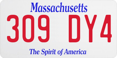 MA license plate 309DY4