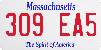 MA license plate 309EA5