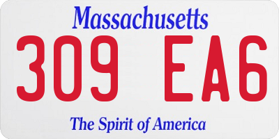 MA license plate 309EA6