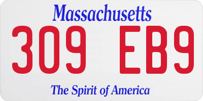 MA license plate 309EB9