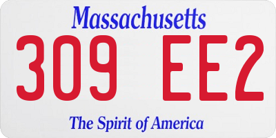 MA license plate 309EE2
