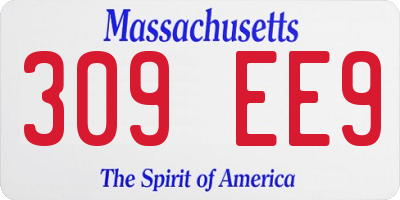 MA license plate 309EE9
