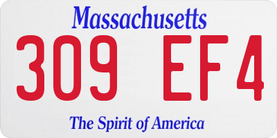 MA license plate 309EF4