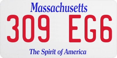 MA license plate 309EG6