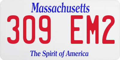 MA license plate 309EM2