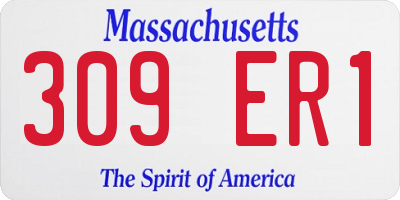 MA license plate 309ER1