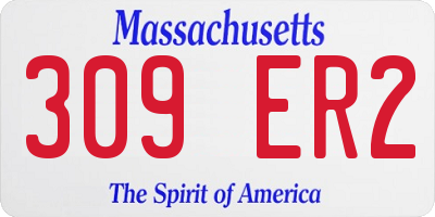 MA license plate 309ER2