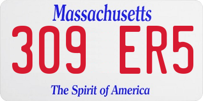 MA license plate 309ER5