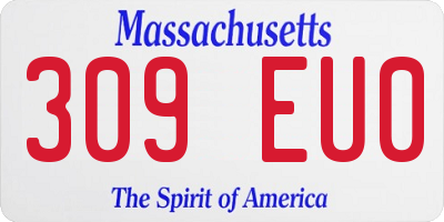 MA license plate 309EU0