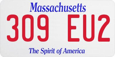MA license plate 309EU2