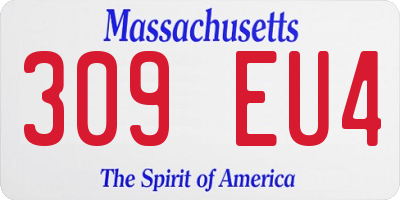 MA license plate 309EU4