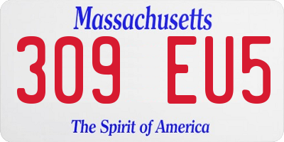 MA license plate 309EU5