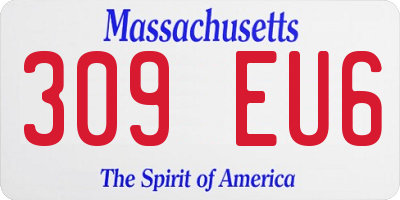 MA license plate 309EU6