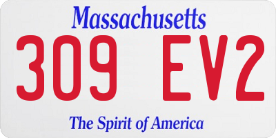 MA license plate 309EV2