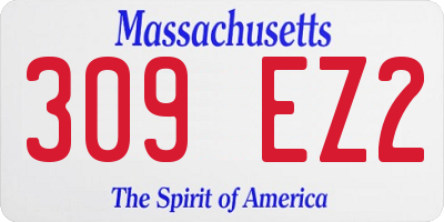 MA license plate 309EZ2