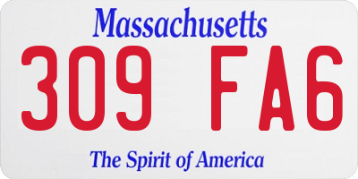 MA license plate 309FA6