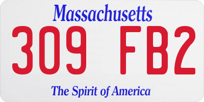 MA license plate 309FB2