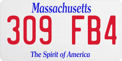 MA license plate 309FB4