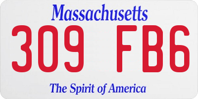 MA license plate 309FB6