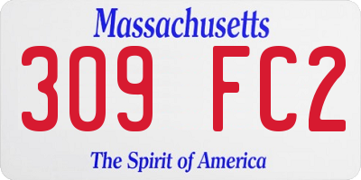 MA license plate 309FC2