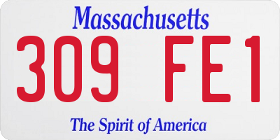 MA license plate 309FE1