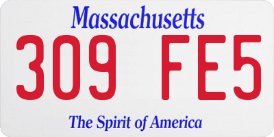 MA license plate 309FE5