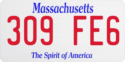 MA license plate 309FE6