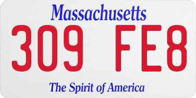 MA license plate 309FE8