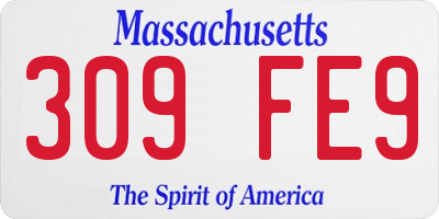 MA license plate 309FE9