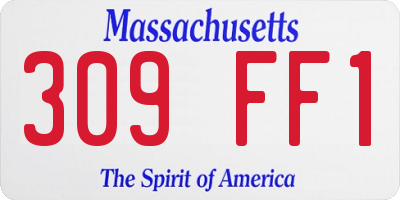 MA license plate 309FF1