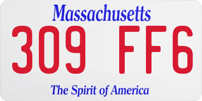 MA license plate 309FF6