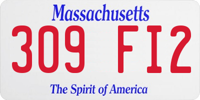 MA license plate 309FI2