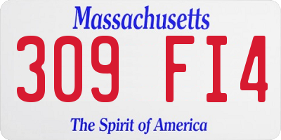 MA license plate 309FI4