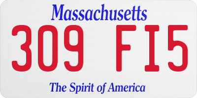 MA license plate 309FI5